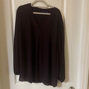 Apt. 9 Deep Purple V-Neck Blouse